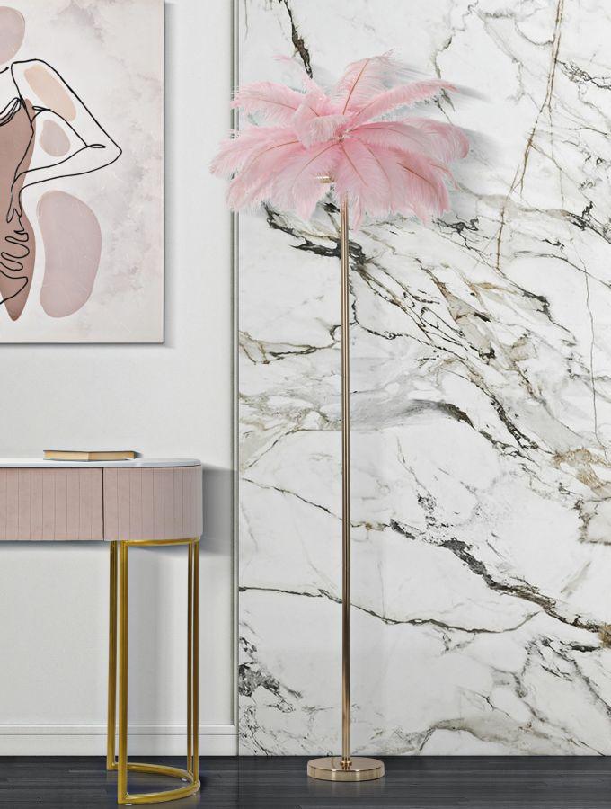 Floor Lamp Palm Pink Cm Ø 55X160