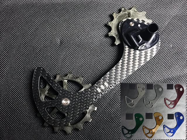 

Комплект больших роликов CarbonDryJapan V3 для Campagnolo с и Полностью керамическими зелеными подшипниками средней лапки 10 скоростей,