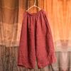 Sand Washed Wide Leg Loose Old Retro Literary Casual Pants Loose Plus Size Nine Point Straight Wide Leg Women