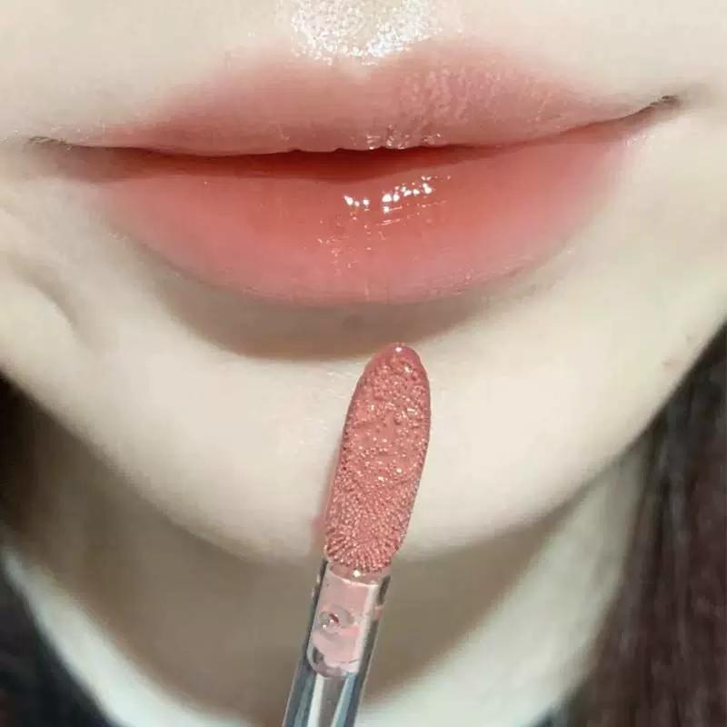 White Peach Milk Tea ~ Li Jiaqi Recommend Water Light Mirror Lip Lacquer Plain Face White Film Forming Students Pure Desire Nourishing Lipstick