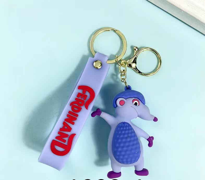 Neue Kreative Cartoon Stier Abenteuer Puppe Schlüsselanhänger Tasche Auto Schlüsselanhänger Großhandel Kawaii Niedlich Personalisierte Geschenke Y2k Mode Anime