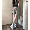 Striped High-waisted Sports Pants Women's Loose Wide Leg Shorts Summer Thin Straight Elastic Waist Ins Casual Pants