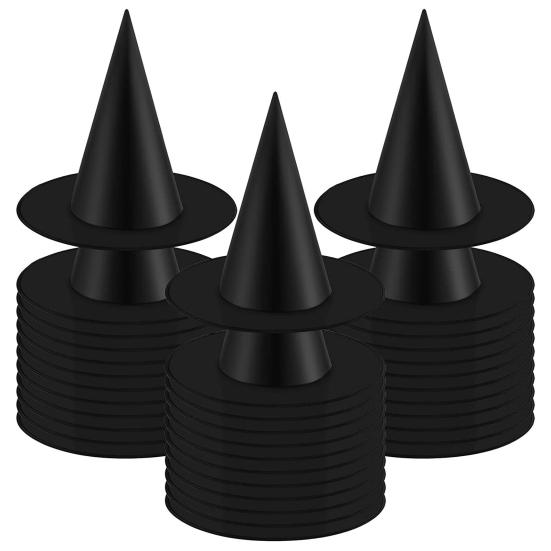 

6/12 шт., шляпа ведьмы на Хэллоуин, изысканное качество изготовления, многоразовый аксессуар для костюма на Хэллоуин для украшения вечеринки, фестиваля