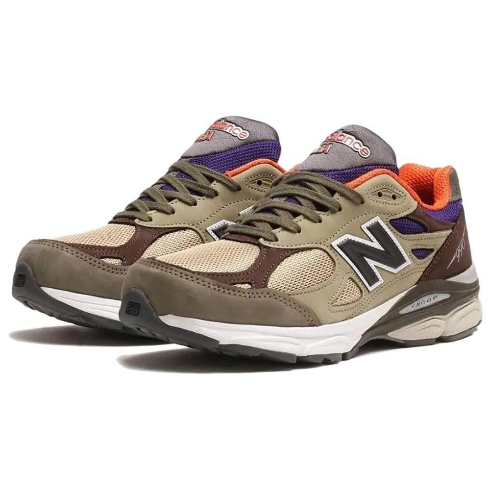Teddy Santis X New Balance 990v3 Made In USA Tan Orange Unisex Sneakers Brown Blue M990BT3