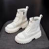 Fashion Boots 2025 Summer Leather Punched Short Tube Workwear Boots British Style Casual Fashion Versatile Women's Boots