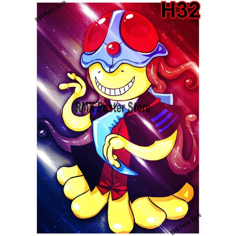 Classic Assassination Classroom Anime Poster White Coated Paper Art Printed Retro Posters Home Room Bar Decor Wall Stickers