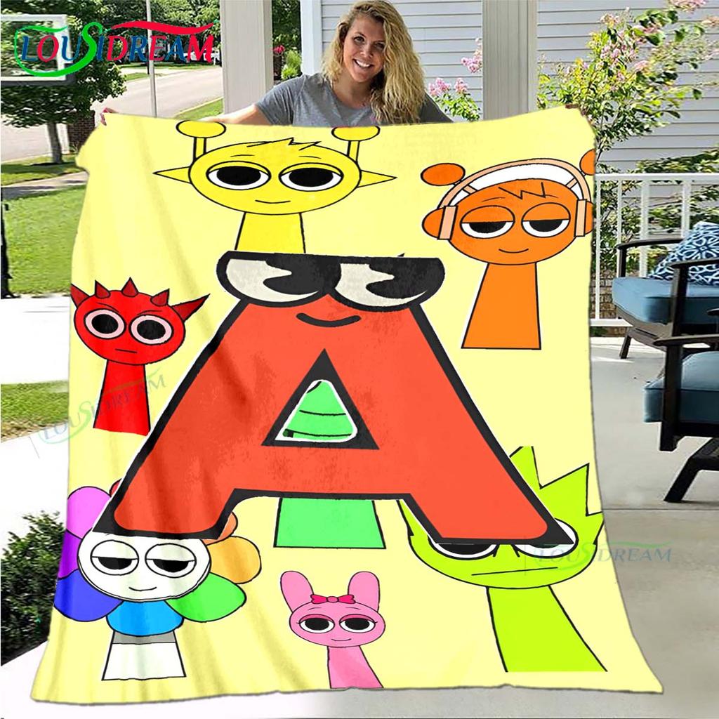 Fashion S-Sprunki Incredibox Game Four Seasons Blanket Sofa Cover Travel Bed Plush Blanket Travel Office Break Blanket Gift