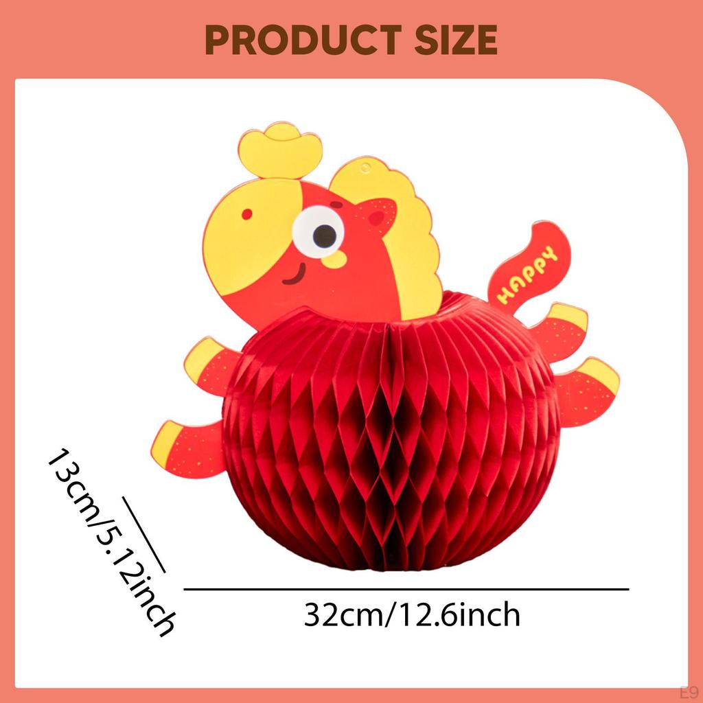 Horse Honeycomb Centerpiece Chinese Year Decoration Paper Ornament for