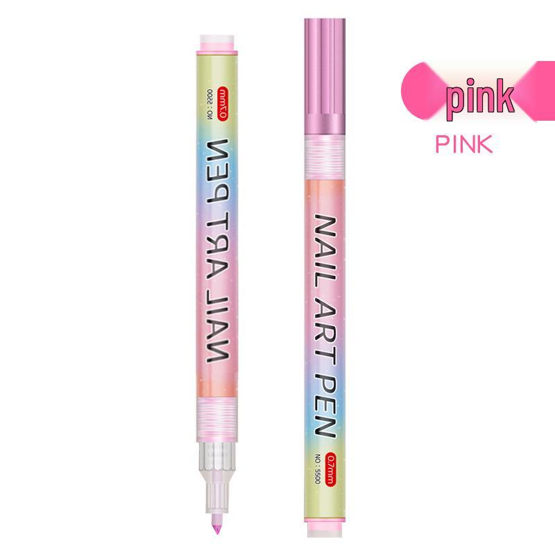 12-Color Acrylic Nail Art Marker Set - Quick-Drying, Nail Salon Painting & DIY Flower Liner Pen.