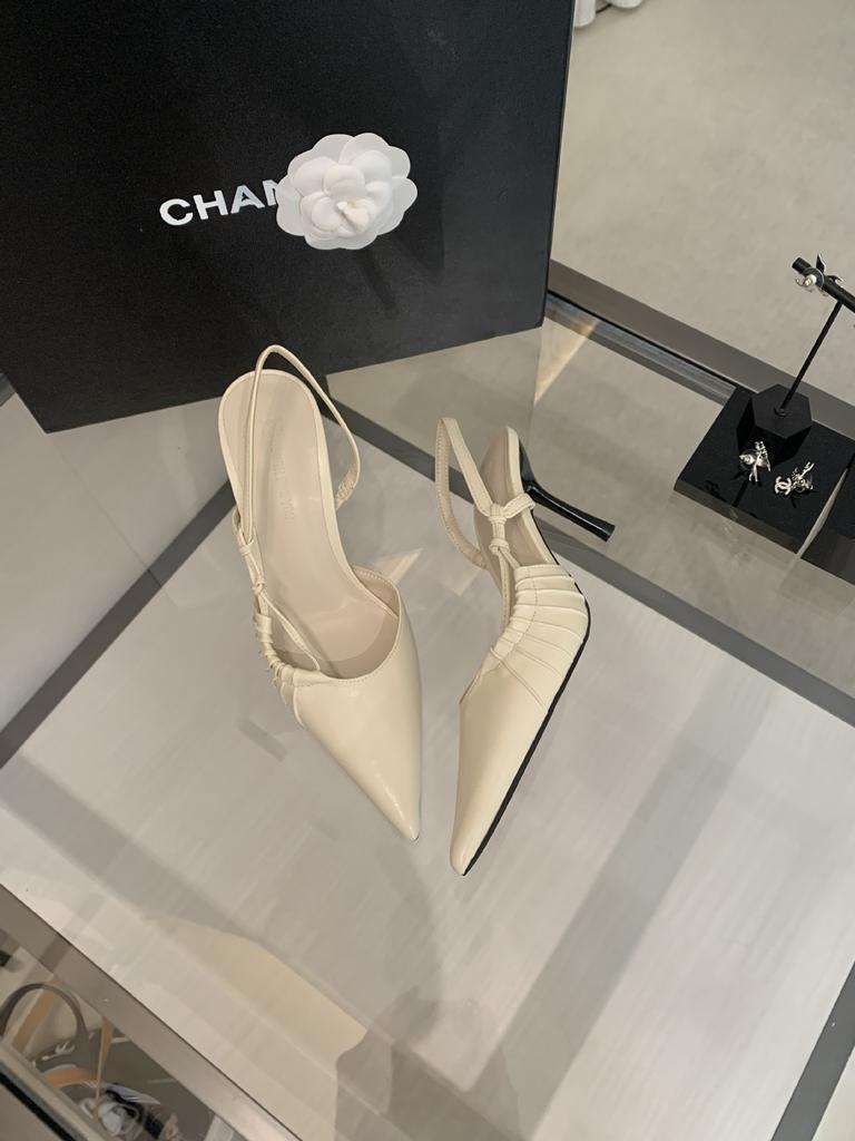 Women's Pointed Toe Thin Heel Ruffled French Style Elegant Unique Design Sandals - Perfect for Daily Wear