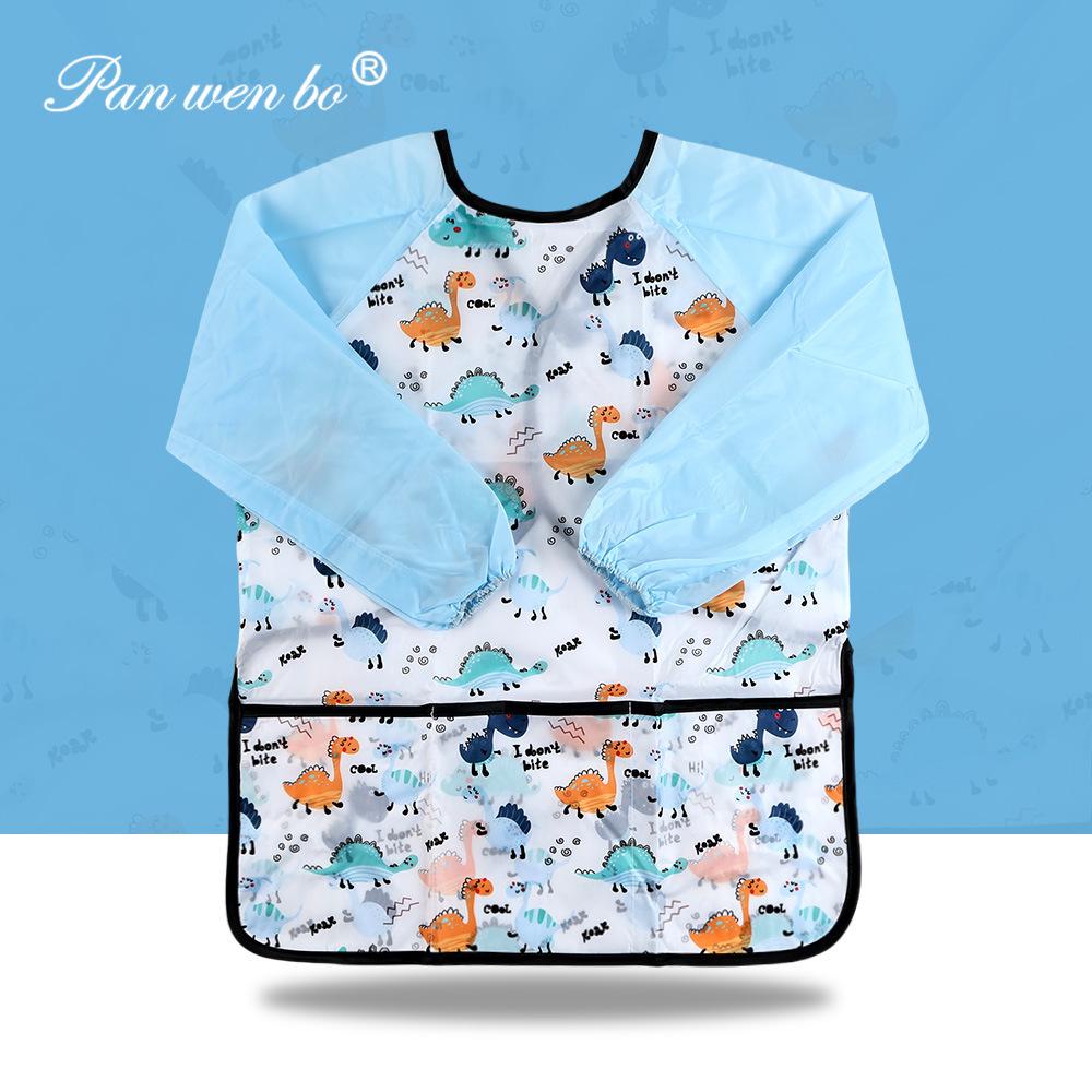 Children's Long-Sleeve Art Smock & Bib - Anti-Stain for Early Education and Kindergarten
