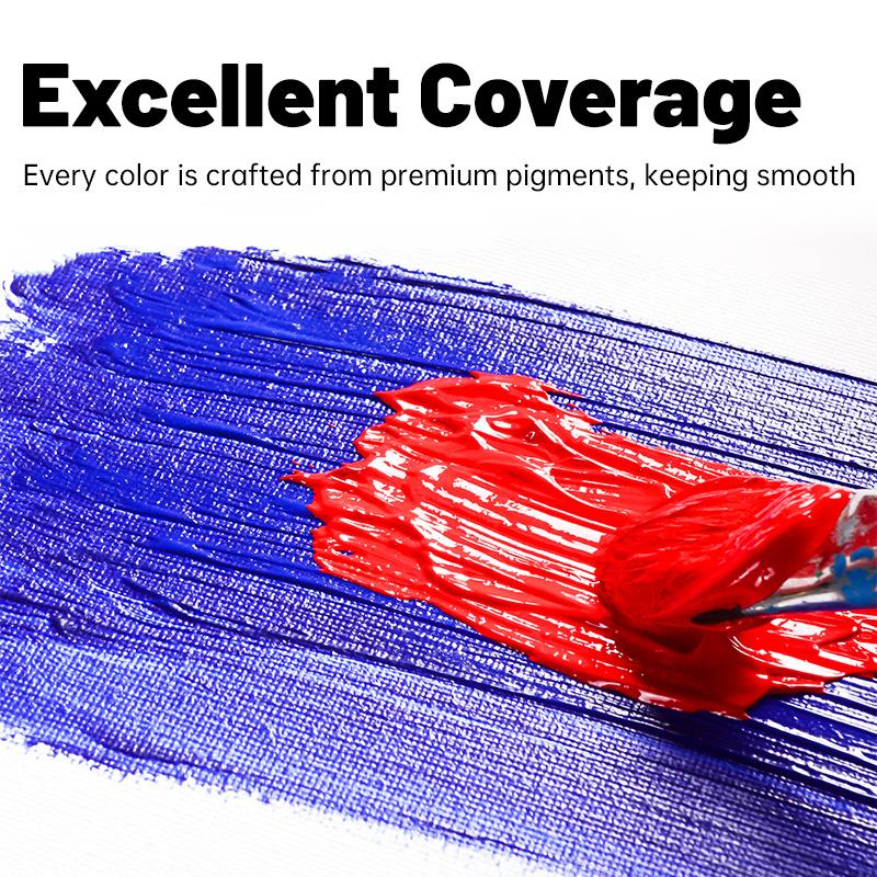 Acrylfarben-Set 12/18/24 Farben 5ml/0,17oz, Wasserfest Tragbar Kunst Reiche Pigmente für DlY Basteln, Zeichnen, Malen, Leinwand, Stein