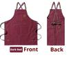 Fashion Canvas Kitchen Aprons For Woman Men Chef Work Apron For Grill Restaurant Bar Shop Cafes Beauty Nails Studios Uniform