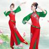 Women's Classical Yangko Fan Dance Costume Set