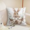 Funny Easter Flower Cushion Cover Plush Fabric Soft Double Sided Print Sofa Cushion Cover Throw Pillow Covers