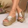 Wedge Slippers  New Fashion Platform Sandals Plus Size High Heels Slippers Thick Bottom Open Toe Ladies Shoes Slides Women