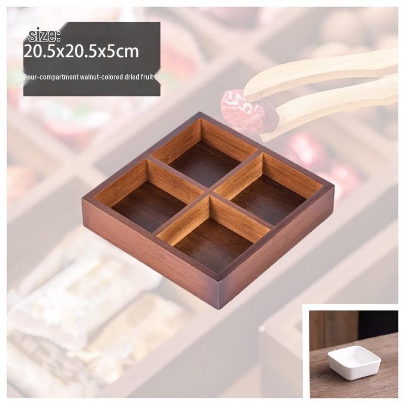 MOLUONA Wooden Divided Serving Tray