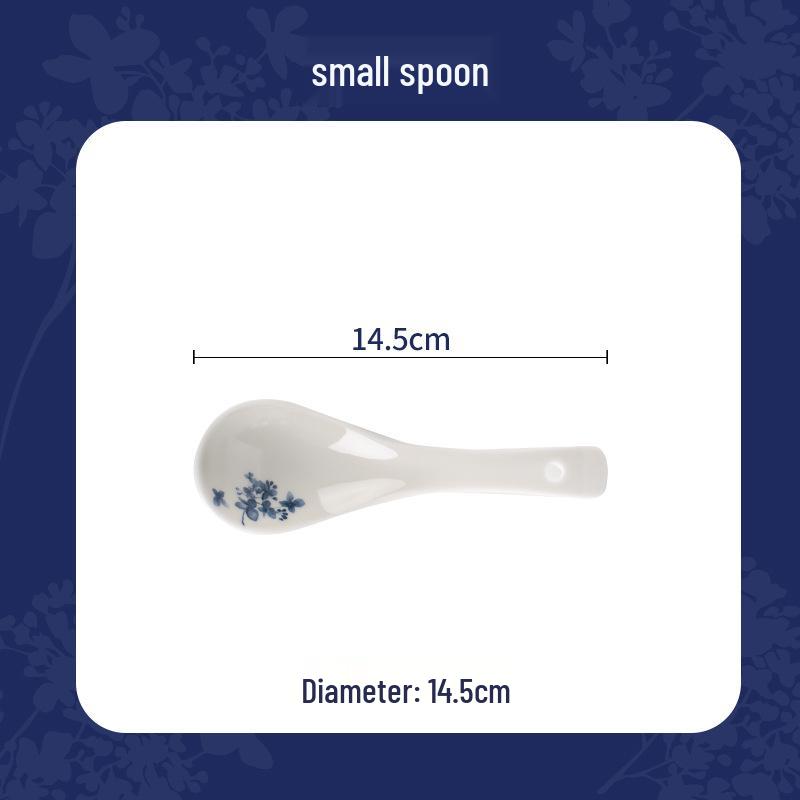 Shunxiang Jialan English Retro Ceramic Bowl & Plate Set - Underglaze Tableware for Soup & Rice.