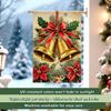 Christmas bell patternGarden Flag 12x18 Inch Double Sided for Courtyard Outdoor Welcome Flag Decoration (Excluding flagpole)
