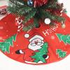 1pc-Merry Christmas Tree Skirt Snowman Xma Tree Red Cotton Xmas Tree Skirt Ornaments Diy Happy Christmas Party Decorations Suppl
