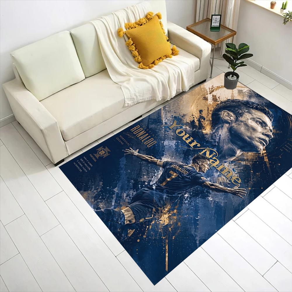 Cristiano Ronaldo (91) Customize Text Floor Rug Office Rug Perfect for Study room Living Rooms Entryway Playrooms Anti-slip Rug Office home decor
