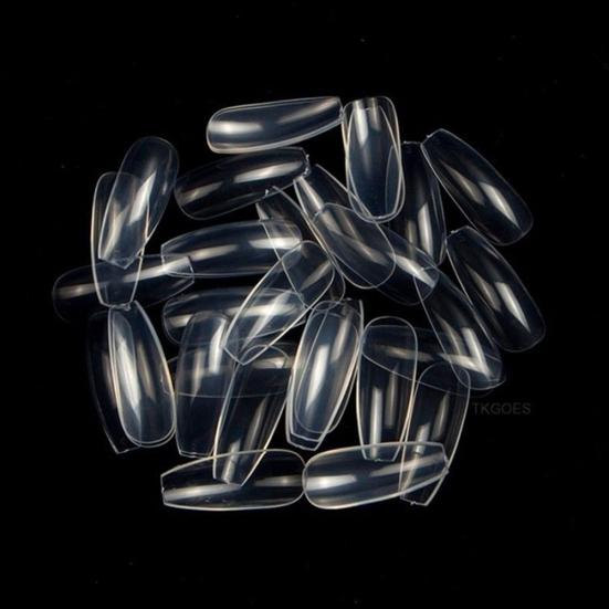 100Pcs Fake Tips Full Cover Ballerina Acrylic Nail Extensions Manicure Tools