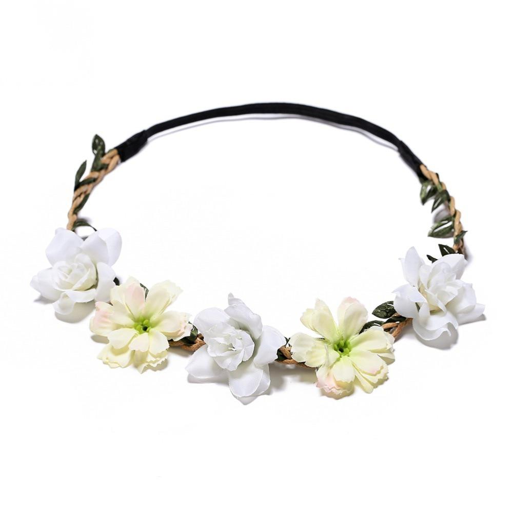 Handmade Floral Garland Simulated Flower Wedding Hair Accessories Dance Performance