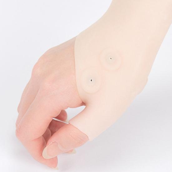 1Pc Silicone Gel Magnetic Therapy Wrist Thumb Support Glove Arthritis Corrector