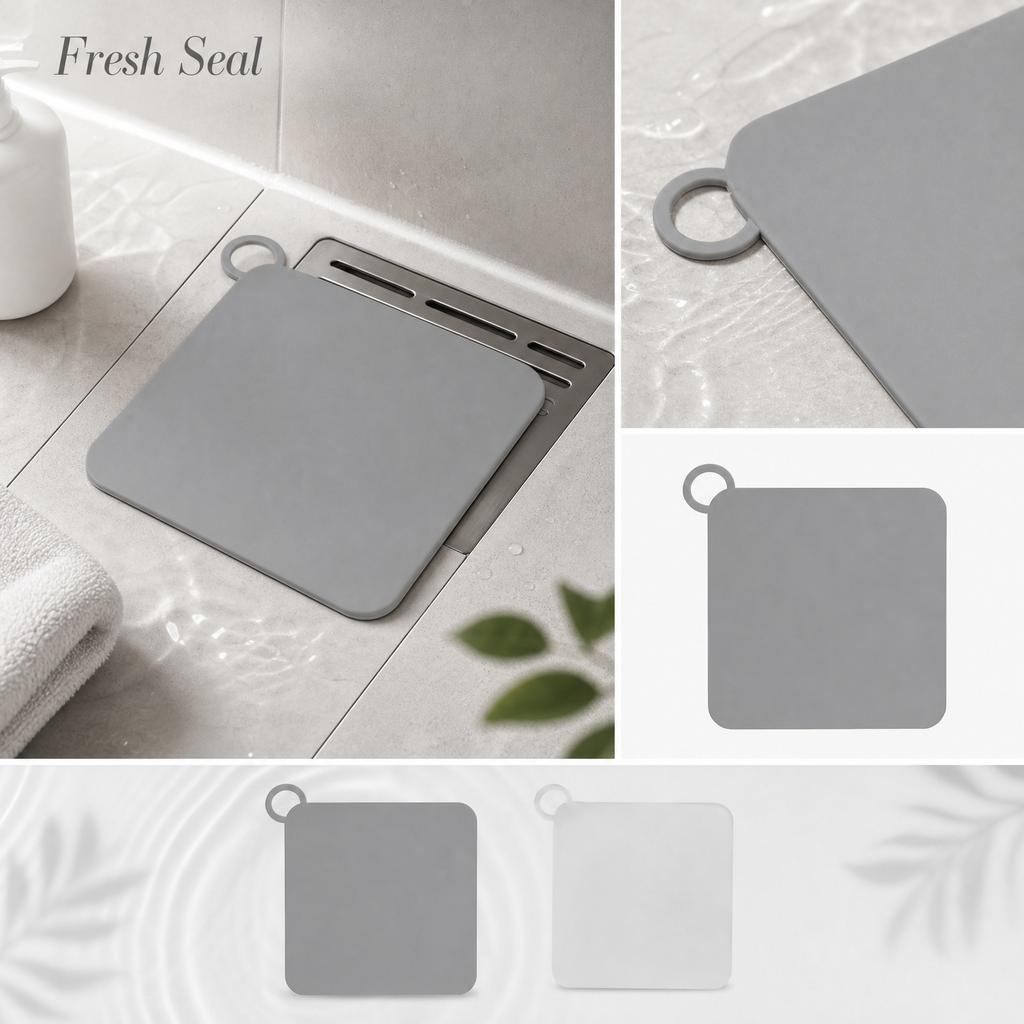 Silicone Drain Seal for Bathroom Floor Drain Small Size Flexible Waterproof Silicone Mat with Hanging Loop for Easy Storage and Use