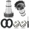 Lot of 2 Pool Hose Adapters 32/38 Mm for Pump - Clamps, Gaskets and Screwdriver