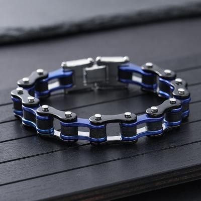 Bracciale da Uomo Punk Rock Biker in Acciaio Inossidabile 316L Gioielli alla Moda Gioielli a Catena per Moto Bicicletta Pulsera Hombre Acciaio Inoxidable