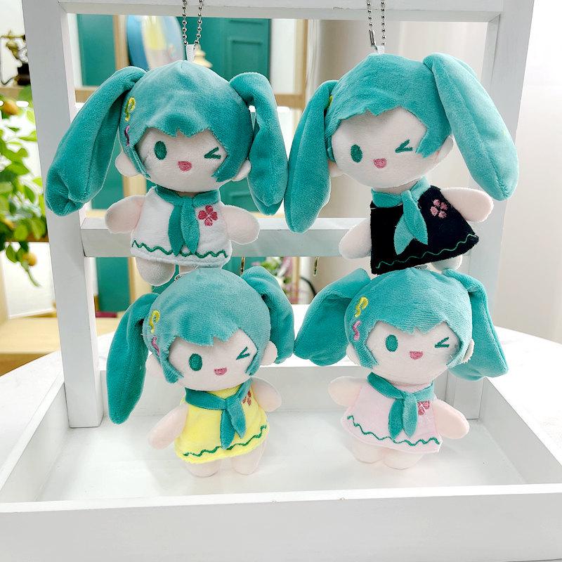 

Hatsune Miku Plush Keychain - Cute Japanese Cartoon Girl Bag Pendant Doll Gift 12cm білий