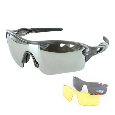 Baseball Sunglasses for Juniors and UV Polarized Suitable for Upper Elementary School Students and Youth Small Mirrored Includes 2 Replacement Ideal