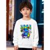 European Sizes Kids' Round-neck Pullover, Long-sleeved Top , with Letter Print, Suitable for Daily Casual Wear and Outdoor Activities