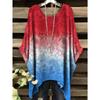 Sommer Damen Bohemien Stil Print T-Shirt Tops Mode Gestreiftes Blumen Grafik T-Shirt Lässiger Komfort Kurzarm Kleidung
