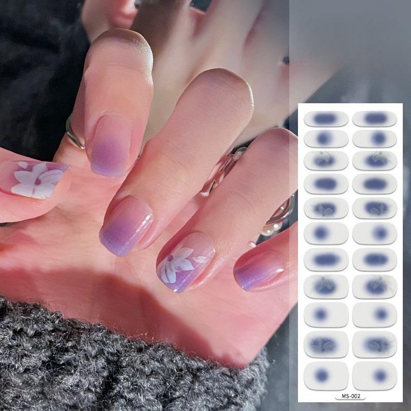 Neue glitzernde ultradünne Nagelaufkleber einfarbig wasserfest Ölfilm Nagelaufkleber