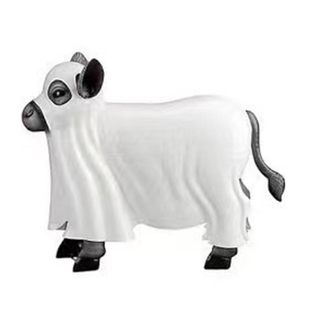 Halloween Ghost Figurines Centerpieces Spooky Resin Cow Ghost Statue Garden Decor Halloween Decorations for Porch Lawn