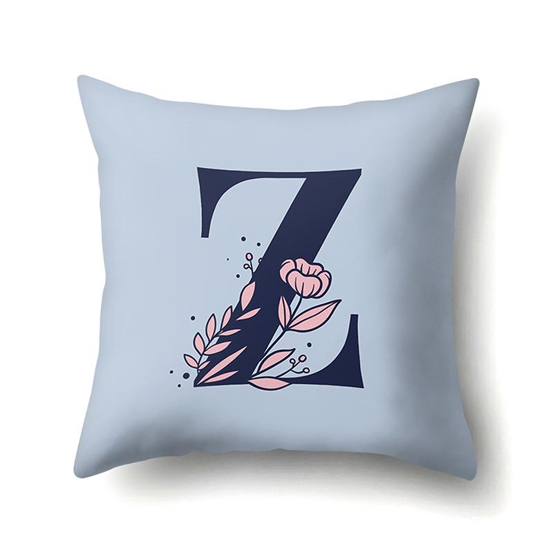 

Полиэстеровая наволочка Простая диванная подушка 26 английских букв Принт Наволочка Поясничная подушка No pillow core