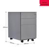 Autumn White Three-Drawer Mobile Steel Cabinet