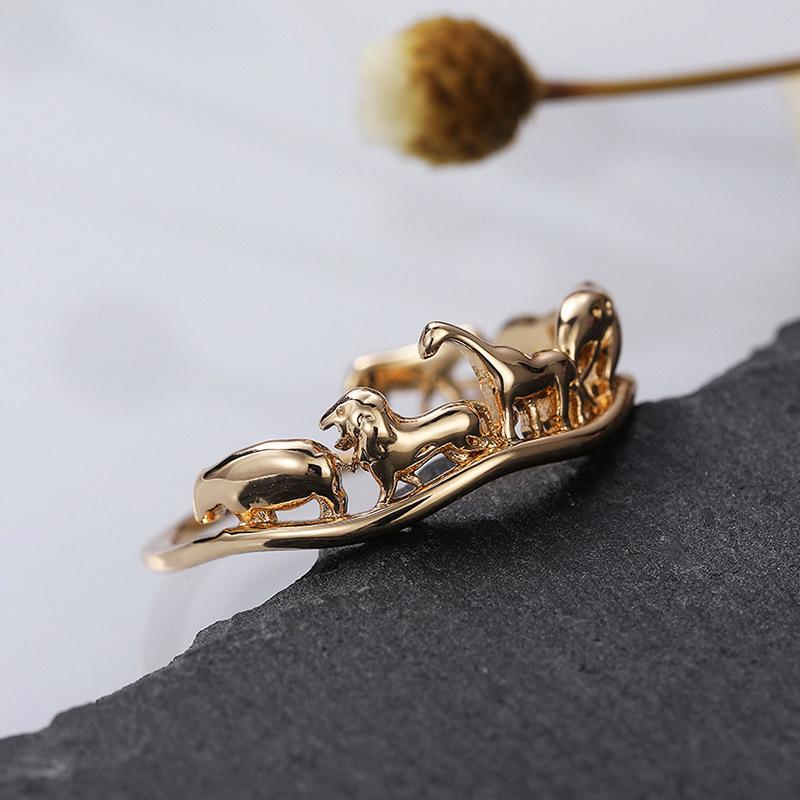 1Pc Creative Animal Circus Ring, Simple Temperament, Light Luxury Ring