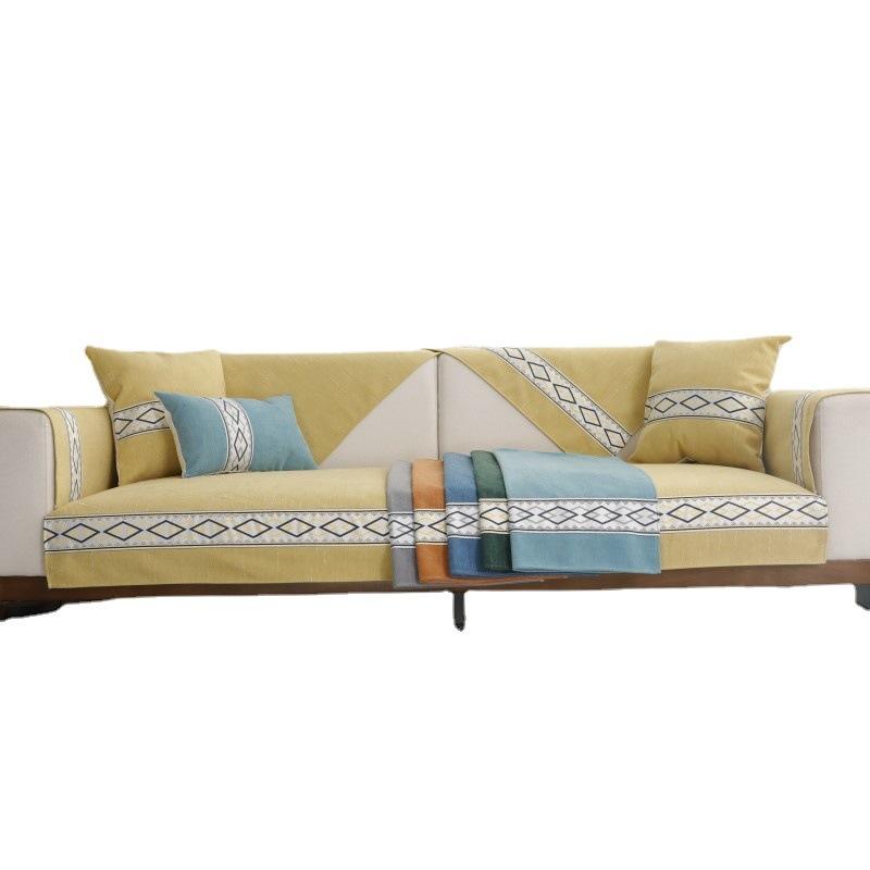 Nuovo Cuscino per Divano Quattro Stagioni Universale Cuscino per Divano Tessuto Ciniglia Cuscino per Divano Cinese Cuscino Antiscivolo