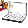 36 Slots Ring Storage Earrings Ring Display Window Empty Box Jewelry Organizer Holder