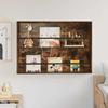 Magazine Shelf Smoked Oak 100 x 12 x 70 cm Wood Based Material
