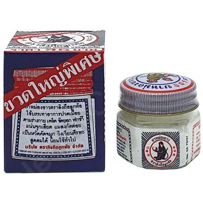 Monkey Holding Peach White Balm, Bálsamo de hierbas, Bálsamo de masaje, 18 g. x 1 / 3 / 6 / 12 piezas - Hecho en Tailandia