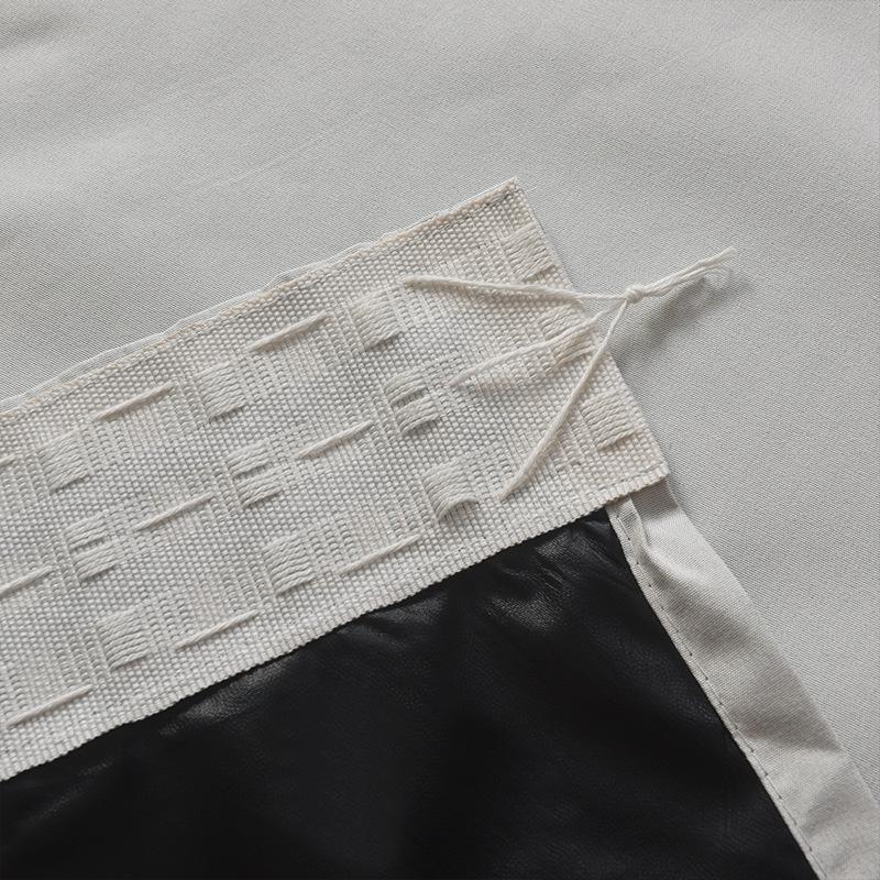 Vollverdunkelungsvorhänge Wasserdicht Sonnenschutzstoff Einfarbig Gestanzt Fertige Vorhänge