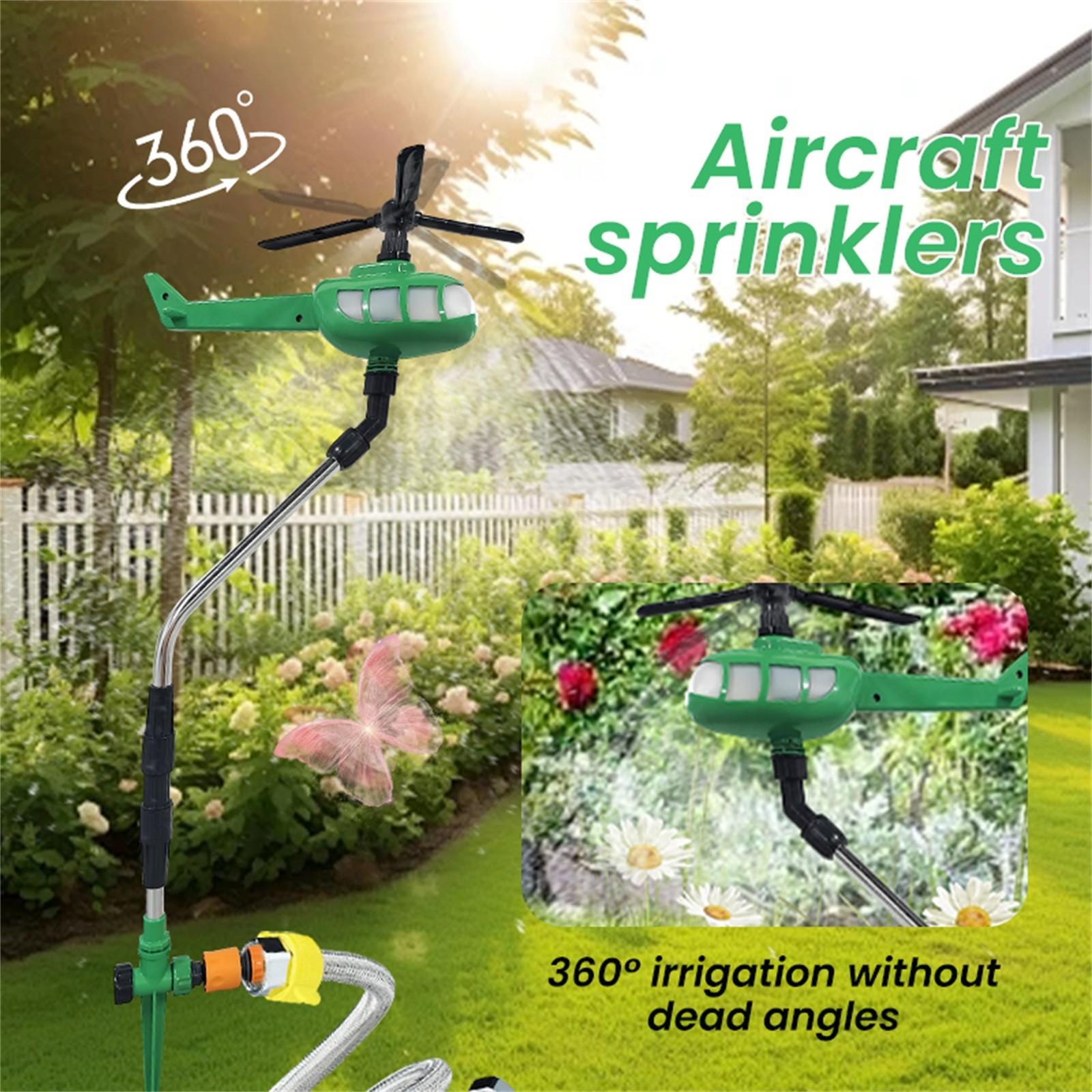 

Helicopters Sprinkler Large Area Coverage Garden Sprinkler Automatic 360 Degree Rotating Sprinkler For And Garden Rotating Irrigation System One Size