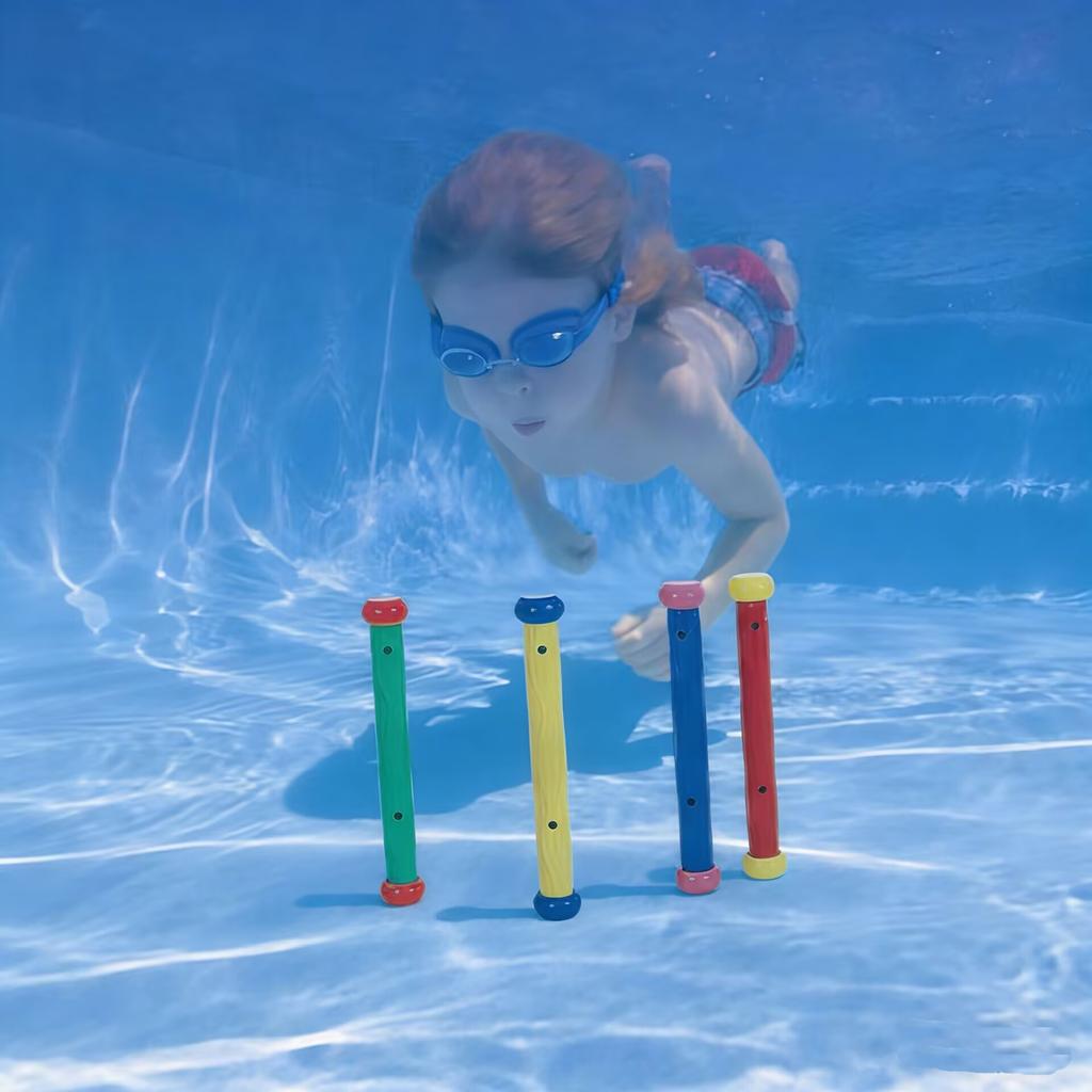 Children'S Swimming Pool Water Toy Diving Set Treasure Hunting Toy, Snorkeling Torpedo Diving Rod Gemstone Set