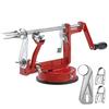 Durable Chrome-Cast Magnesium Alloy Apple Peeler/Core Slicer with Stainless Steel Blade and Powerful Suction Base for Apples and Potatoes (Red)