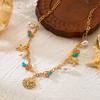 Collar Colgante Océano Multielemento para Mujer Bohemia Concha Estrella de Mar Perla de Imitación Collar de Joyería de Verano de Moda Regalos