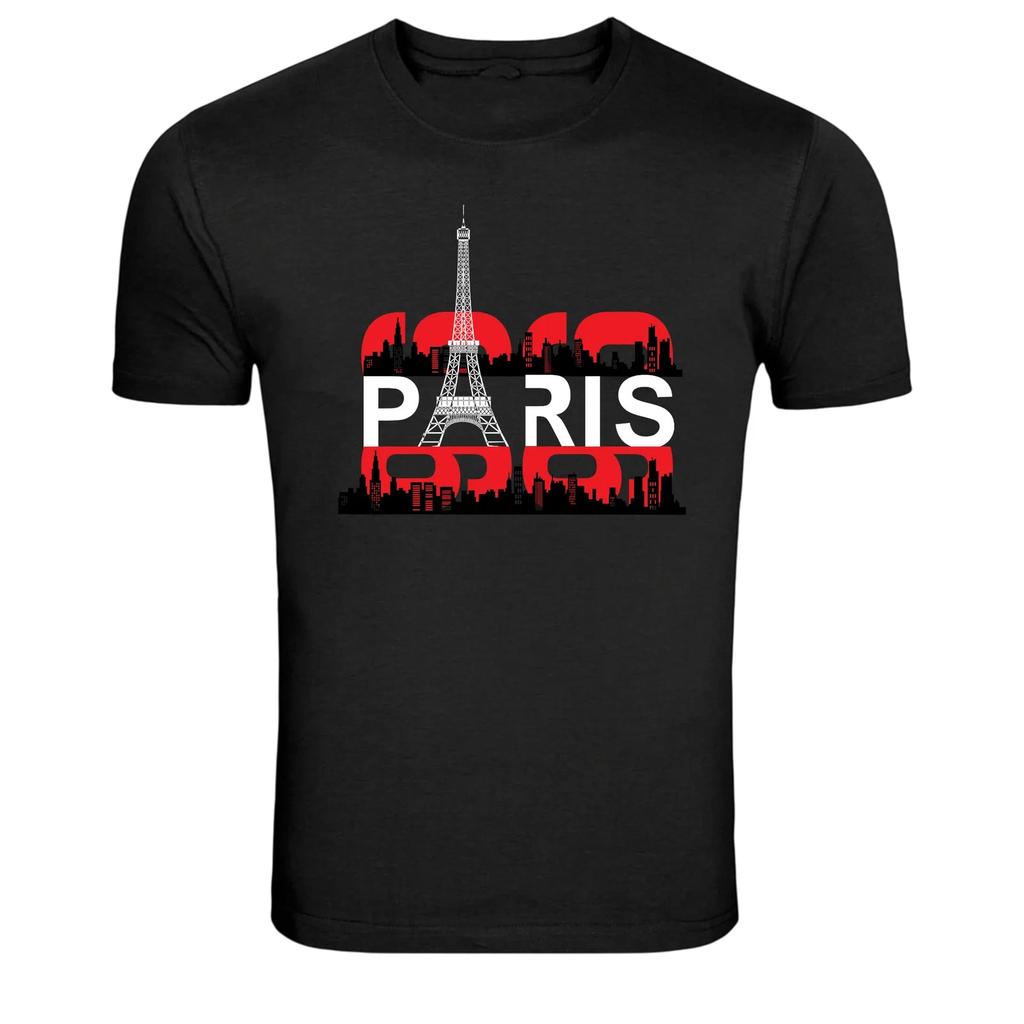 Paris City Eiffel Tower Skyline Graphic T-Shirt